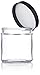 Large Clear Thick Glass Straight Sided Jar - 16 oz / 480 ml (4 Pack) + Labels
