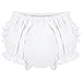 Carriage Boutique Baby Girl White Panty Diaper Covers - Ruffle Bloomers, 18M