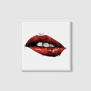 Framed Canvas Wall Art Sexy Lips Canvas Prints Home Artwork Decoration for Living Room,Bedroom - 16x16 inches