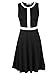 Mooncolour Women's Ladies Sleeveless Bouffancy Dresses Black White
