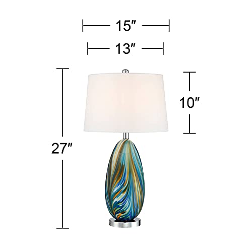 Possini Euro Design Pablo Modern Table Lamp 27" Tall Swirling Multi