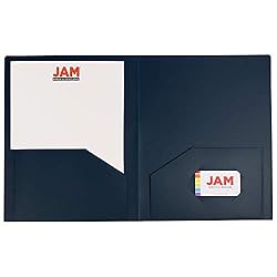 JAM PAPER Heavy Duty Plastic 2 Pocket Extra Tough