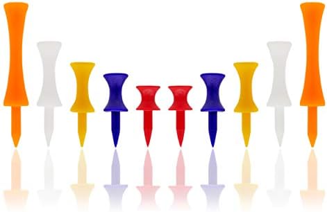 inheming 100pcs Golf Tees Step Down, Plastic Castle Golf Tee, 5 Colors Each of 20pcs, Assorted Size 31/37/43/51/70mm inheming 100pcs Golf Tees Step Down, Plastic Castle Golf Tee, 5 Colors Each of 20pcs, Assorted Size 31/37/43/51/70mm