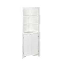 RiverRidge Home  Madison Collection Tall White Corner Cabinet,