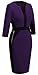 Homeyee Stretch Tunic Pencil Sheath Dress U837 (10, Purple)