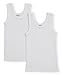 Rossette Girls Cotton White Camisole Undershirts - Pack of 2 (6, White)