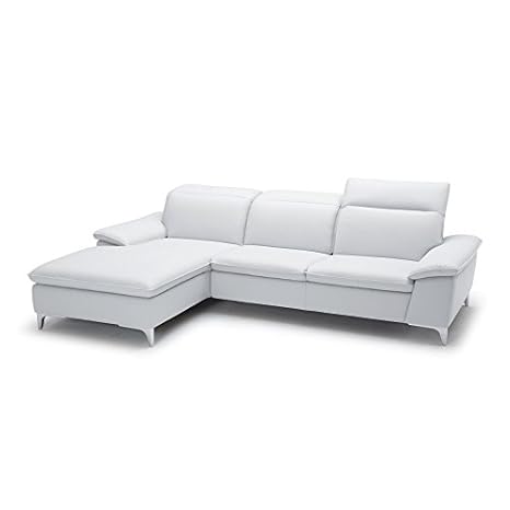 Amazon Com 1911 Modern White Leather Sectional Sofa Kitchen Dining