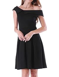 Vestidos de cóctel con hombros descubiertos y acampanados InsNova para mujer para bodas de fiesta