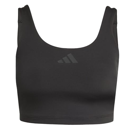 Women's Optime Workout Twist Light Support Bra Tank, Black, M