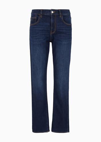 Armani Exchange Men's J13 Slim Fit Comfort Cotton Denim Pants Indigo Denim,28