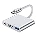 NAGFAK USB C to HDMI Multiport Adapter USB 3.1 to HDMI 4K Video Converter/USB 3.0 hub Port PD Quick Charging Port with Large Projection for 2015/16/17/18 MacBook/MacBook Pro