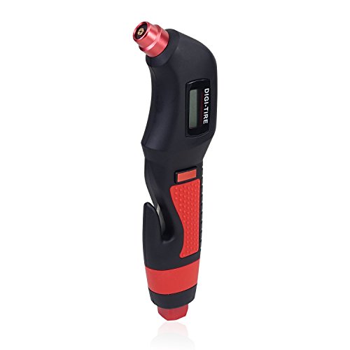 Multifunction Tire Gauge, Teslong 3 Settings LCD Digital Tire Pressure Gauge Window Breaker Belt Cutter