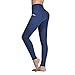 Occffy High Waist Yoga Pants for Women with Pockets Tummy Control Leggings Workout Running Tights DS166