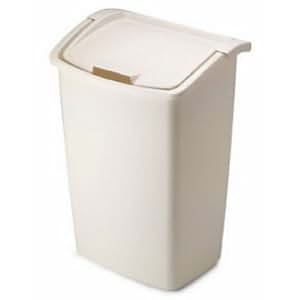 Rubbermaid 36QT Open Wastebasket, White (Pack Of 2) - Durable, Easy-Clean Trash Can For Home Or Office