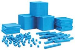 - Plastic Base Ten Class Set, 15 1/2 x 11.4 x 4 1/2, Blue