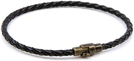 Lobo Verde Handmade Single Wrap Braided Leather Bracelet with Magnetic Copper Clasp