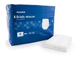 McKesson Adult Incontinent Brief, Regular Tab Closure, Disposable, Moderate Absorbency, Size Medium, 1 package containing 4 bags of 24 diapers, 96 diapers total.