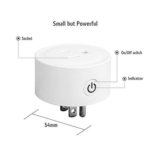 ZYC Smart Plug Compatible with Amazon Alexa Google Home IFTTT Wifi enabled Remote Control your Devices from Anywhere Mini Smart Socket no Hub Required 2 Pack