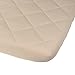 Waterproof Cotton Quilted Pack n Play Mattress Cover | Mini Crib Mattress Cover | All in one Mattress Pad Cover and Cozy Pack n Play Sheet Hypoallergenic, Cream by Ely's & Co