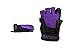 Contraband Pink Label 5127 Womens Vegan Weight Lifting Gloves w/Synthetic Microfiber Amara Leather (Pair) - Machine Washable Fingerless Workout Gloves Designed for Women (Purple, Medium)