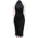 SMT Women's Sleeveless Sexy High Neck Bodycon Midi Casual Work Office Dress primary