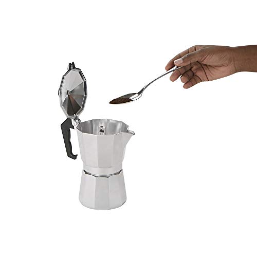 Mind Reader CSTOVESIL Stove Top Espresso, Stainless Steel, Coffee
