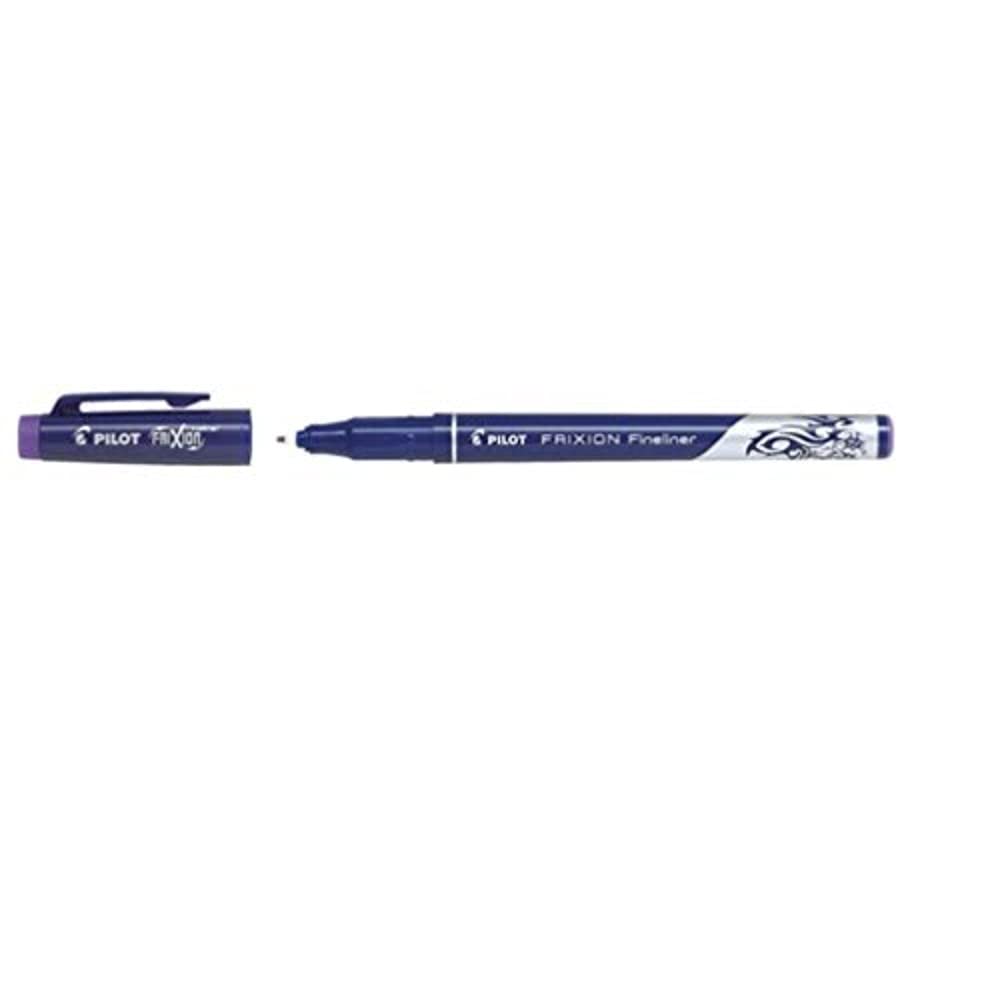 PILOT Frixion Fineliner Felt Pen 1.3mm Tip Erasable Violet - Pack of 12