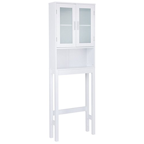 BestComfort Wooden Over The Toilet Cabinet Storage, Bathroom Organizer Over Toilet Storage, Above The Toilet Space Saver Cabinet (22.6" x 7.5" x 61.3"(L x W x H)) - Thumbnail 5