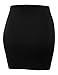 CLOVERY Women's Basic Stetch Knit Bodycon Mini Skirt