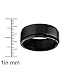 Metal Masters Co. Men's 8MM Black Stainless Steel Spinner Ring Band Anxiety