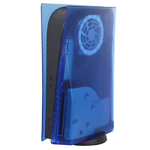Disc Edition Face Plates Cover Skins Shell Panels for PS5 Console, Accessories for PlayStation 5 Protective Replacement Faceplates Dustproof Anti-Scratch (Transparent Matte Blue)