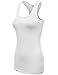 FPT Womens Basic Cotton Spandex Racerback Tank Top WHITE MEDIUM