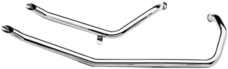 Paughco 719B2S 1 3/4in. Upswept Drag Pipes - Slash-Cut , Color: Chrome
