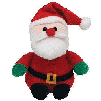 Santa - Clip On - TY Beanies - Jingle Beanies