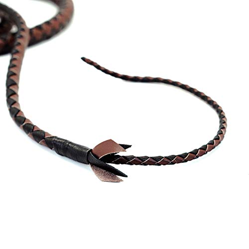 SCARLET KITTEN Cowboy Whip Cat Woman Long Whips Costumes Supplies for Halloween Costume Accessories 5.3ft/1.6m, Black & Brown - Thumbnail 4