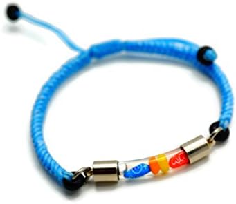 PertidBlower Style Bracelets for Men Women,Write Message On Grain Cuff Rope Bracelet 2B001 (Happy Lucky)