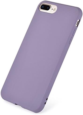 iPhone 7 Plus Case, Manleno iPhone 8 Plus Case Soft Flexible TPU Full Matte Cover Case for iPhone 7 Plus 8 Plus 5.5 inch (Purple Grey)