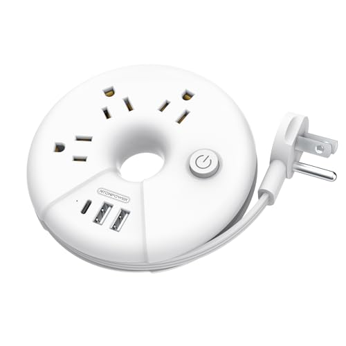 NTONPOWER 3 Outlet 3 USB Travel Power Strip