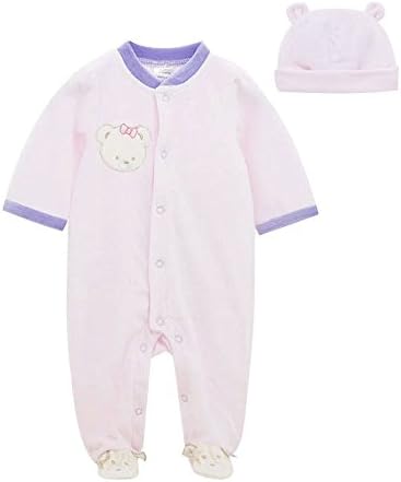 Long Sleeve Rompers With Cap For Toddler Infant Girl Boy Kids, Baby Footed Romper Jumpsuit Footie