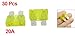 uxcell A13031400ux0649 Auto Car SUV Boat ATC Blade Fuses Yellow 20A 30Pcs