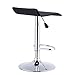 COSTWAY Swivel Bar Stools Adjustable PU Leather Backless Dining Counter Chair (Black)