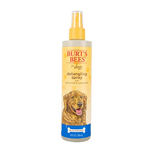 Burt's Bees for Dogs Natural Detangling Spray With Lemon and Linseed | Dog and Puppy Fur Detangler, 10 Ounces
