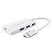 USB C Hub, SmartOmi Portable Aluminum USB 3.0 Type C Hub with 3 USB 3.0 Ports for USB Type-C Devices, any PC with type-C - Silver