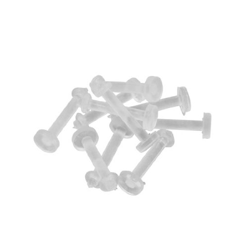 CLEAR Lip LABRET RETAINER LOT 10 piercing 16 g 16 Gauge
