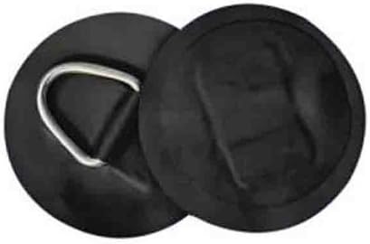 2 X INFLATABLE BOAT STAINLESS STEEL D-RINGS PVC PATCH IN BLACK by benflyworld