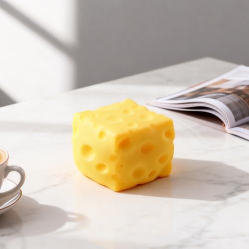 Cheese Squishy Soft Novelty Squeeze Squishies Toy Sensory Gift Cheese Cubes Fidget Toys for Adults Boys Girls Children