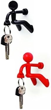 1 X Key Pete Magnetic Key Holder (2 Pack, Red &amp; Black)