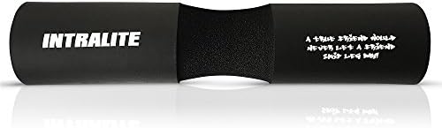 Barbell Squat Pad Advanced Padding Support for Neck and Shoulder Protection Used for Squats Lunges and Hip Thrusts By INTRALITE (Black/Legday)