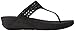 FitFlop Women's Carmel Toe-Post Suede Sandals Dress, Black, 7 M US