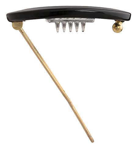 France Luxe New Cutout Oval Tige Boule Barrette - Black